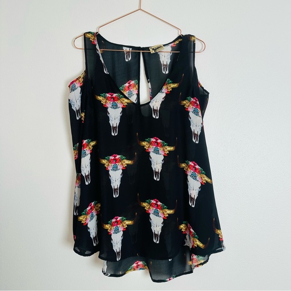 Show Me Your Mumu Jamie Tunic Bull and the Beautiful Open shoulder - Picture 7 of 8